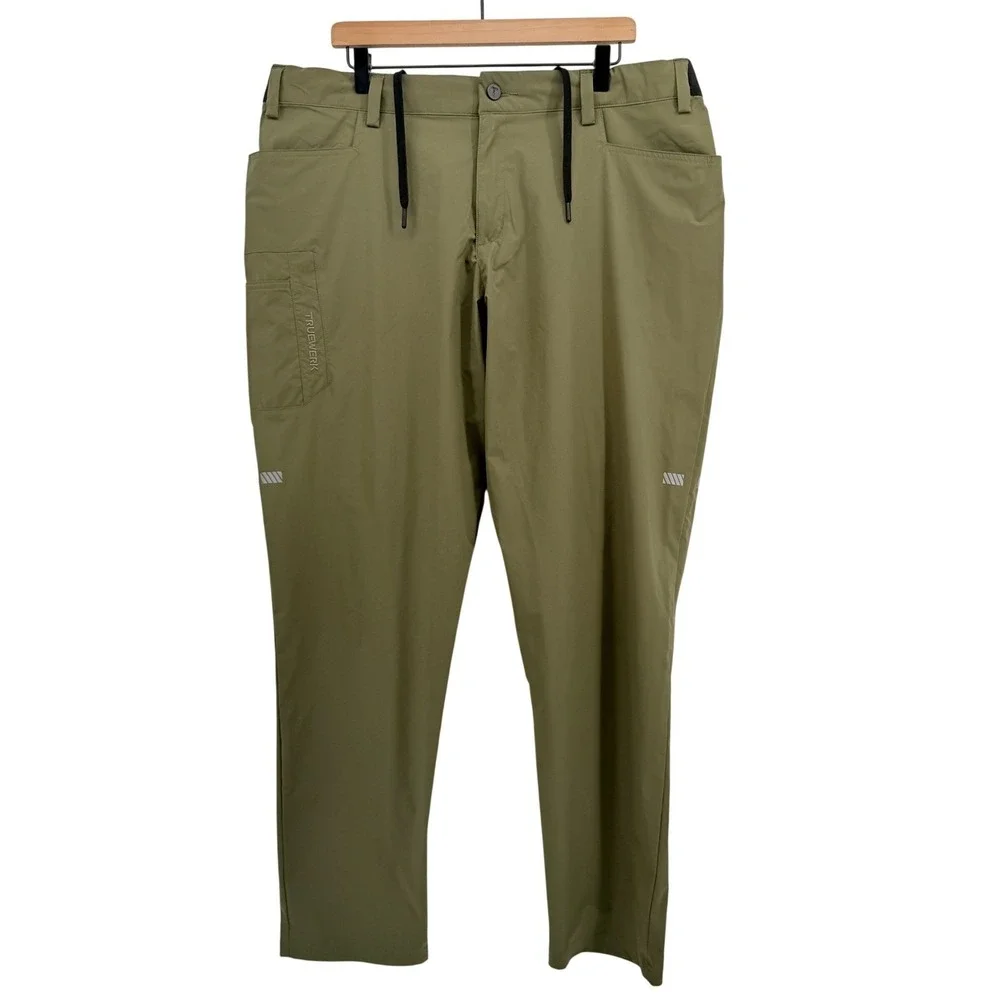 Truewerk Cloud Pant Mens 2XL Olive Green Lightweight Stretch Technical Workwear